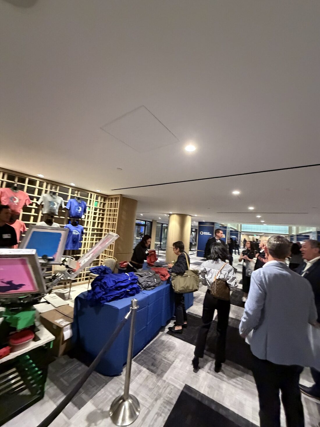 Live printing booth staffed at a corporate event